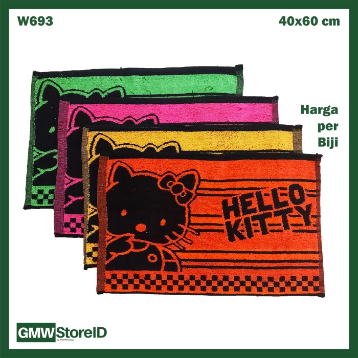 W693 Keset Handuk Motif Garis Hiasan Warna Warni Murah Elegan 40x60cm