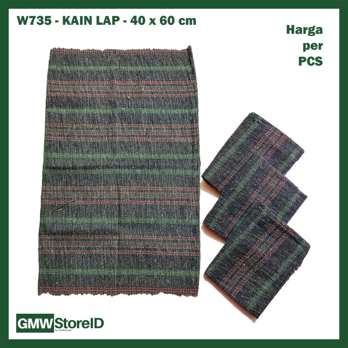 W735 Kain Lap 40 x 60 cm Warna Abu-Abu Pel Lantai Cloth Dapur Murah