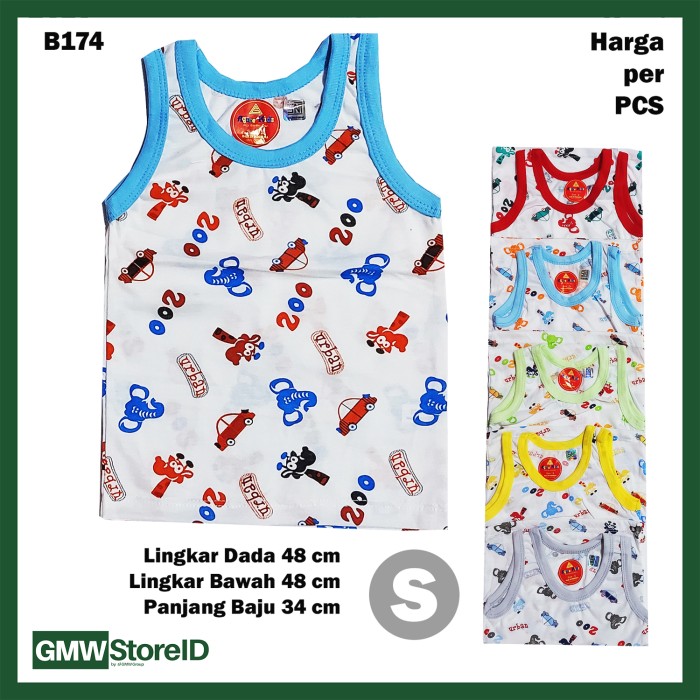 B174 Baju Buntung Bayi Cowok S Singlet Laki Urban Zoo Baby Agree SNI