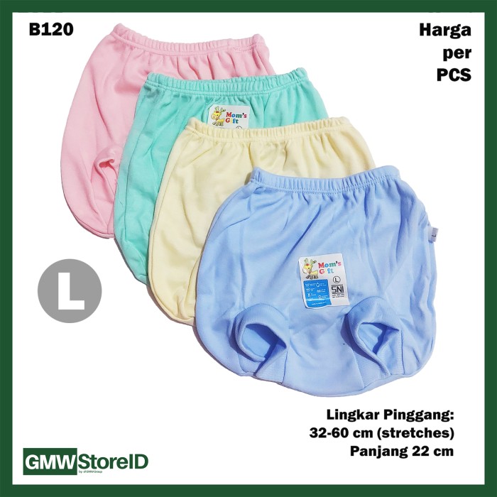 B120 Celana Dalam Bayi L Katun Warna CD Pop Baby Pants Lembut SNI