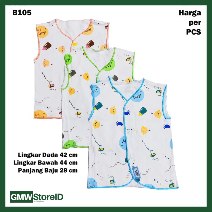 B105 Baju Buntung Bayi Kancing Kutungan Laki-Laki Boy Baby Clothes SNI