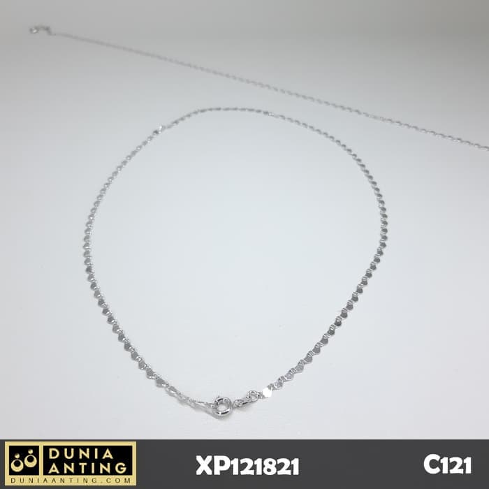 C121 Kalung Rantai Silver Model Mini Necklaces Platinum Imitasi