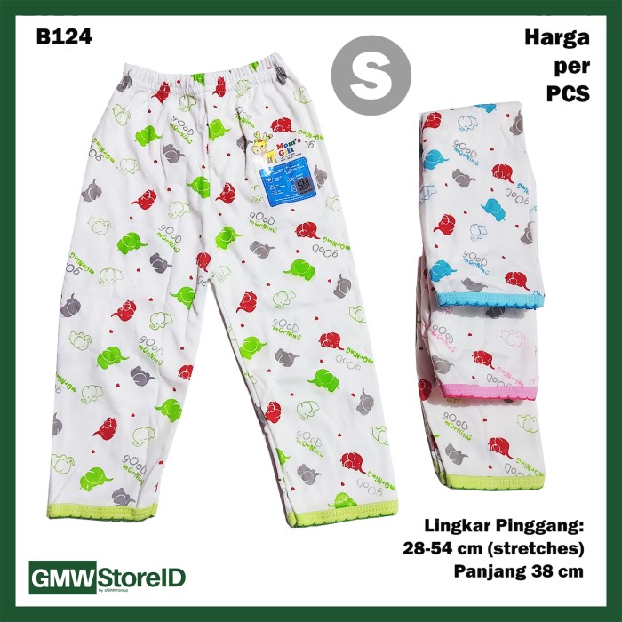 B124 Celana Panjang Bayi Size S Motif Laki-Laki Perempuan Unisex SNI