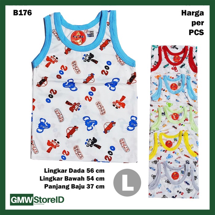 B176 Baju Buntung Bayi Cowok L Singlet Laki Urban Zoo Baby Agree SNI