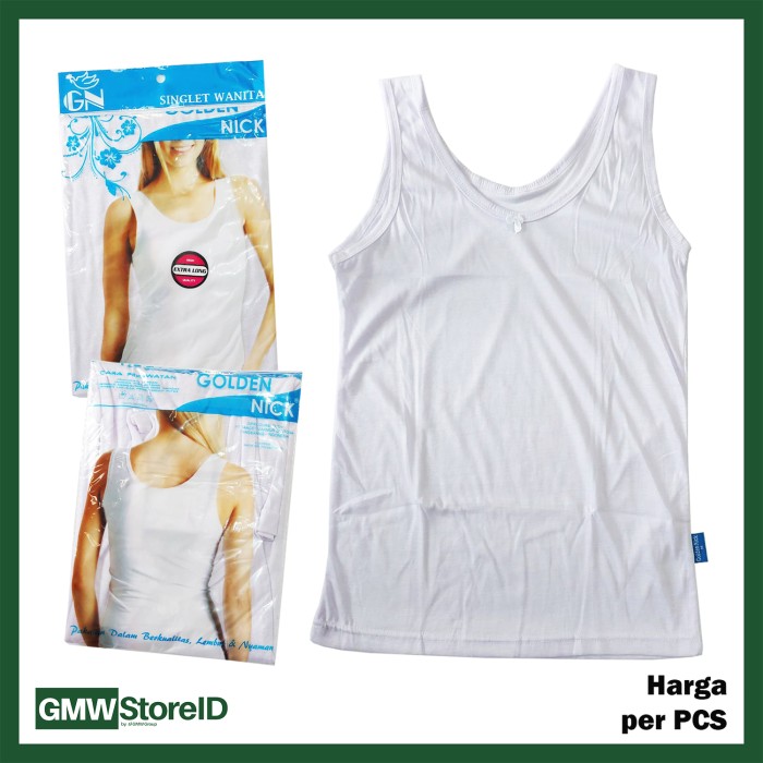 Singlet Wanita Putih Polos Kaos Dalam Perempuan Women GN Murah F60