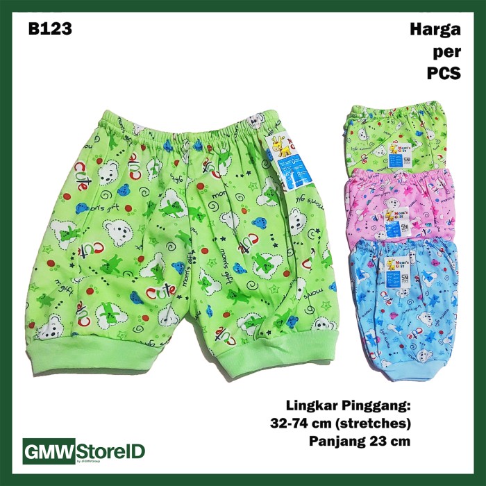 B123 Celana Pendek Bayi Motif Lucu Warna Laki-Laki Perempuan Baby SNI