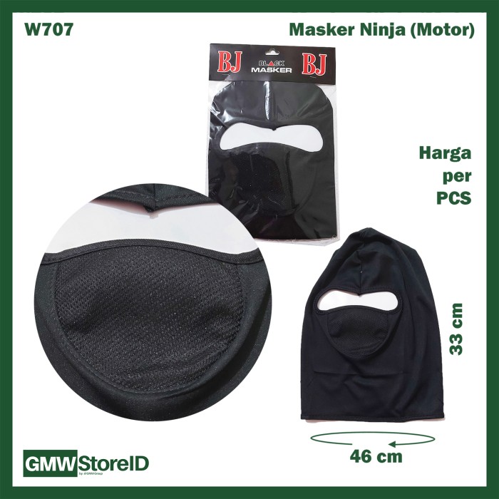 Masker Ninja Pelindung Matahari Anti Debu Full Head Mask Kepala W707