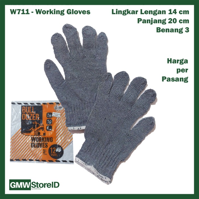 Sarung Tangan Kerja Bulldozer Working Safety Glove P-3 Murah W711