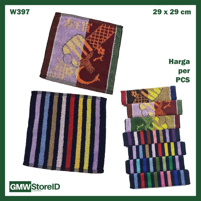 W397 Sapu Tangan Handuk Ukuran Kecil Tipe H12 - Towel Motif Murah