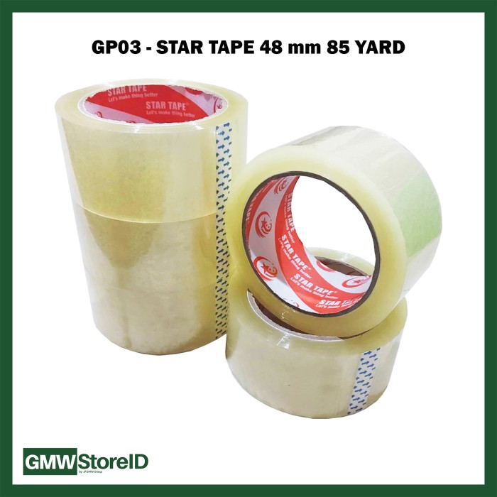 Grosir Isolasi Plester Lakban Transparan Bening Gold Tape 48mm GP03