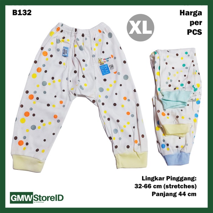 B132 Celana Panjang Bayi Size XL Motif Polkadot Baby Pants Unisex SNI