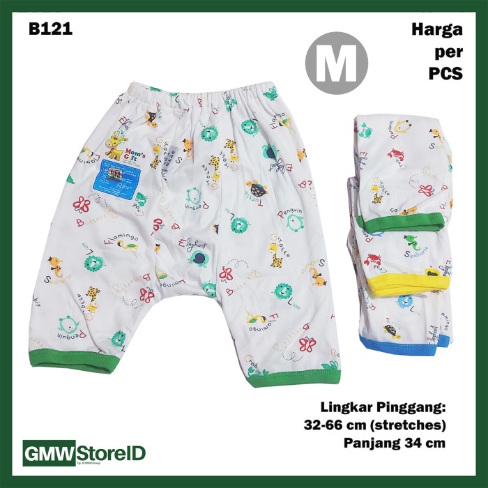 B121 Celana Pendek Bayi Size M Motif Warna Baby Clothes Unisex SNI