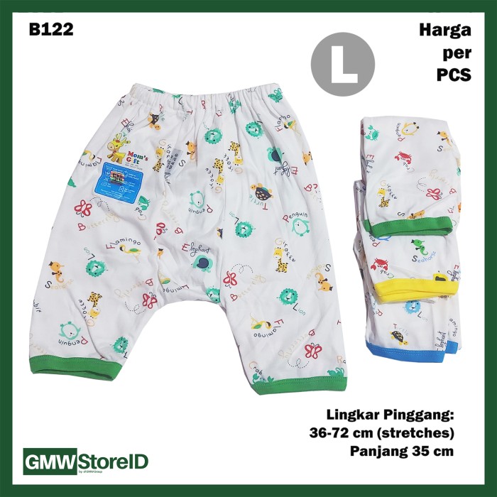 B122 Celana Pendek Bayi Size L Motif Warna Baby Clothes Unisex SNI