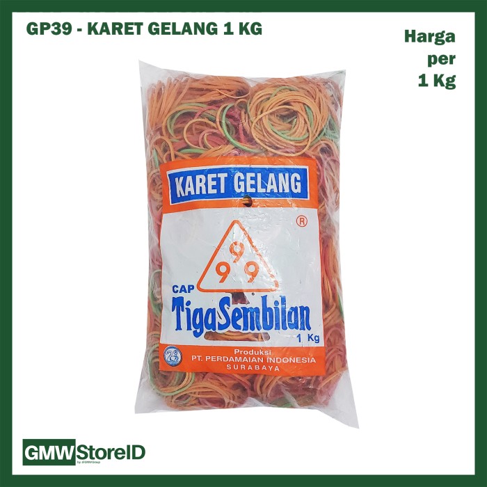 GP39 Grosir Karet Gelang Kiloan Cap TIGA SEMBILAN isi 1000 gram 1 kg