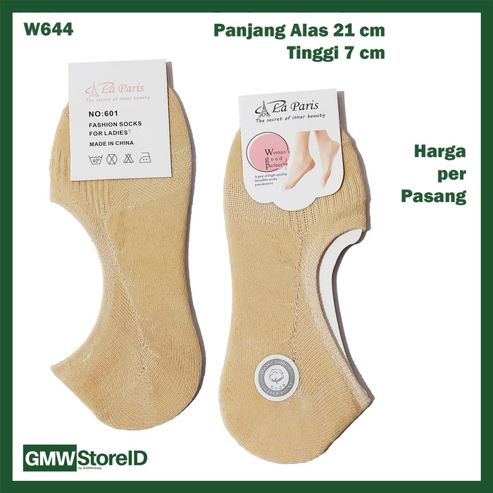 W644 Kaos Kaki Wanita Women Socks Pendek Warna Bawah Mata Kaki E31