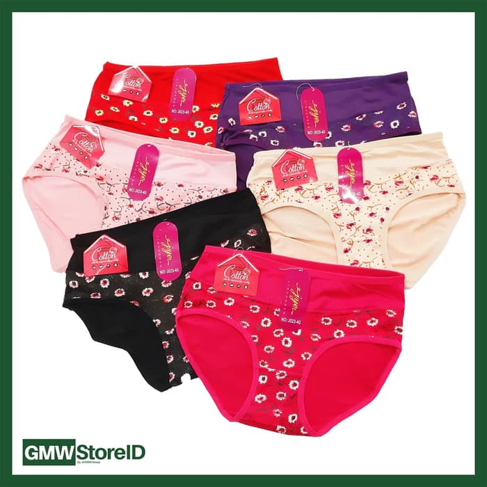 W607 CD Wanita Celana Dalam Perempuan Undies Warna Corak Cantik J24