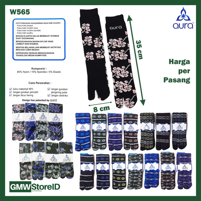 W565 Kaos Kaki Wanita Elegan Ladies Motif Warna Bagus Murah Tipe E14