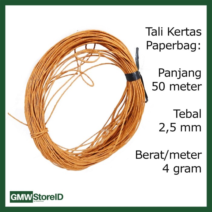 W559 Tali Kertas Pegangan Paperbag 50 Meter Paper Bag Goodie Bag