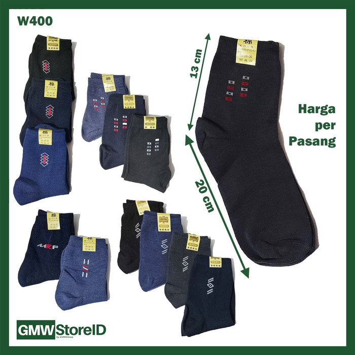 W400 Kaos Kaki Olahraga Pria Cowok Tipe A05 - Men Sport Socks Murah