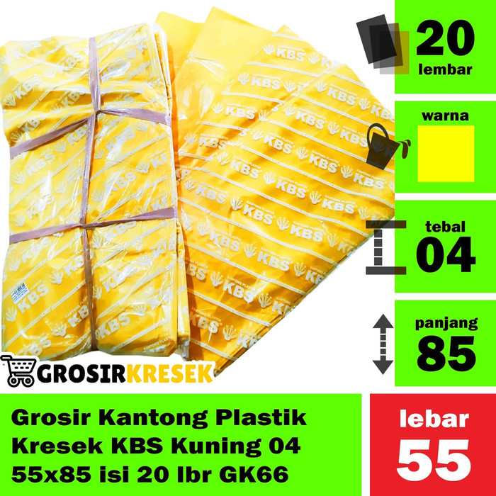 Grosir Kantong Plastik Kresek KBS Kuning 04 55x85 isi 20 lbr GK66