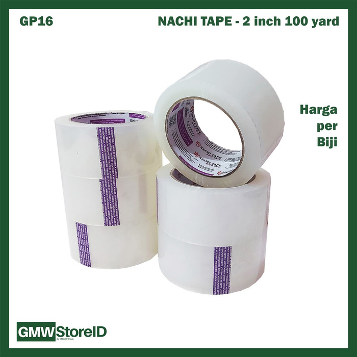 GP16 Grosir Lakban Isolasi Bening Plester NACHI TAPE 2 inch 100 yard