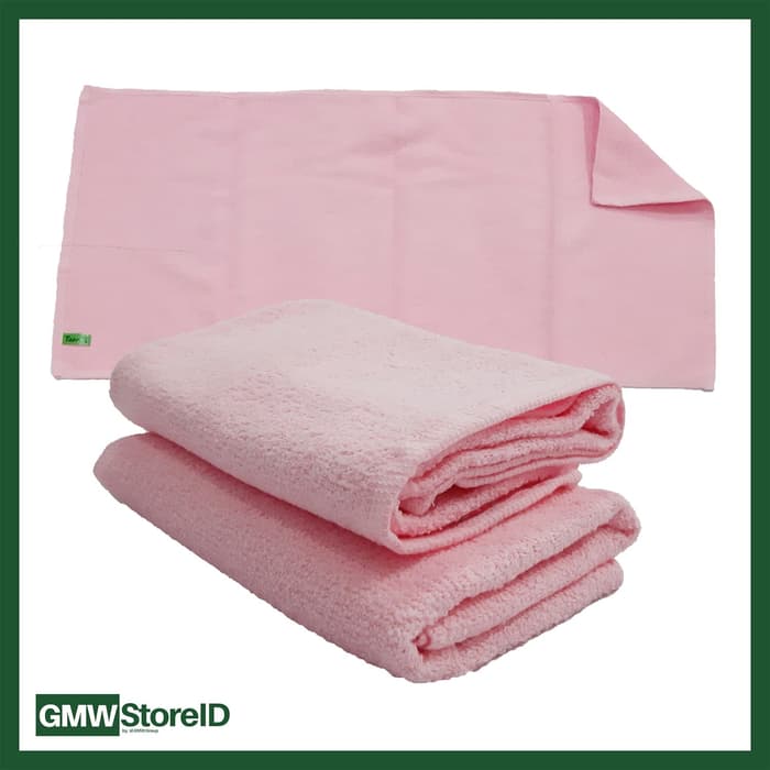 W585 Handuk Pink Kecil 35x70cm Polos Tebal Kain Mandi Towel Tipe H28