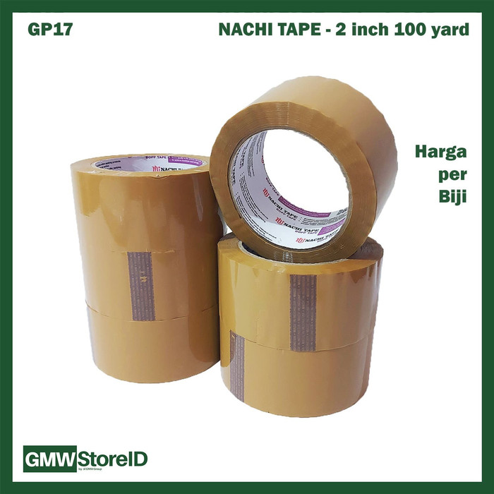 GP17 Grosir Lakban Isolasi Coklat Plester NACHI TAPE 2 inch 100 yard